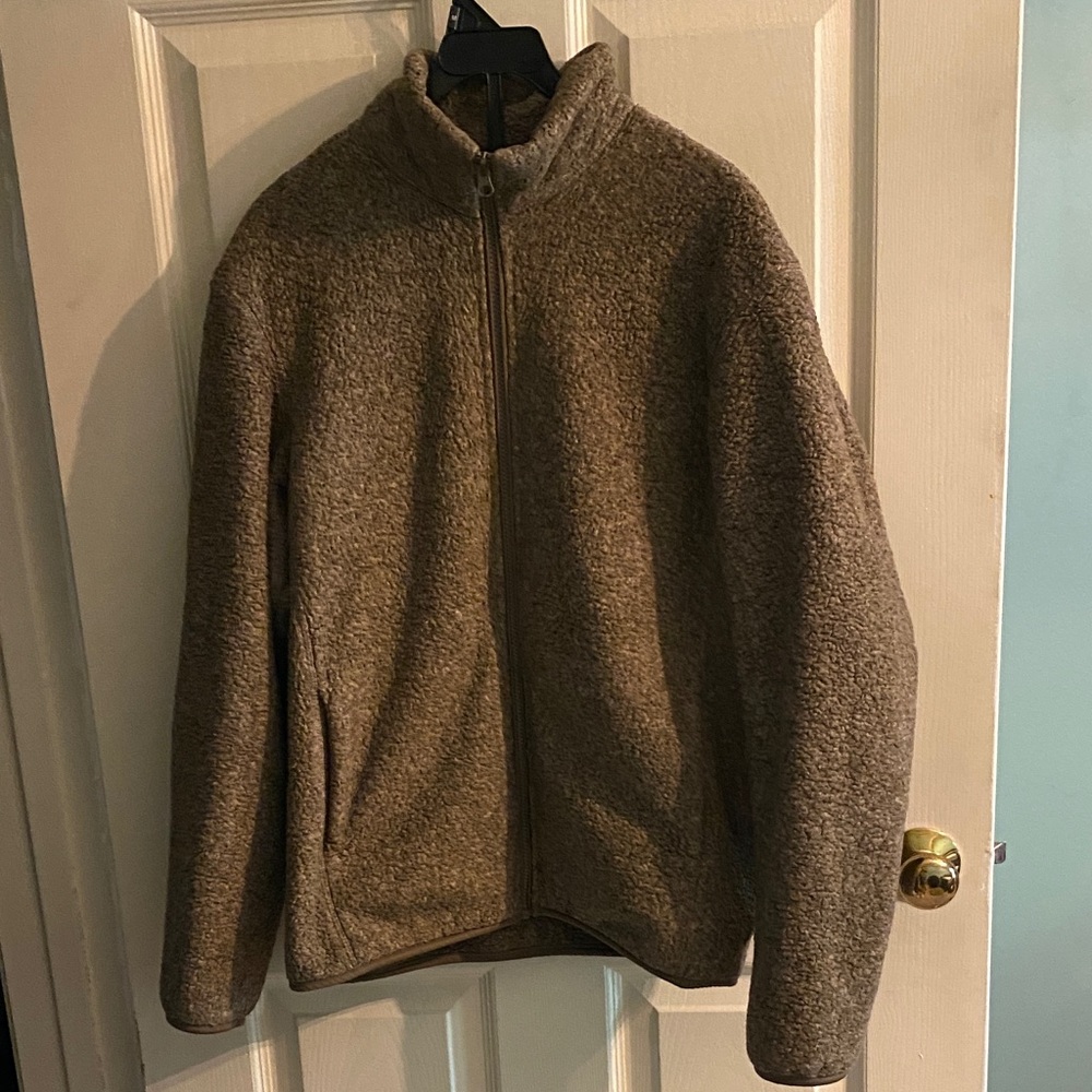 Uniqlo Men's Zip Up Sweater - Brown